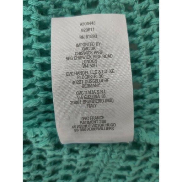 Isaac Mizrahi Live!‎ Womens Green Knit Short Sleeve Cardigan Sweater Sz M - Picture 8 of 8